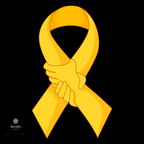Yellow Ribbon and Smith Clinic Logo to represent the Yellow September Series.  